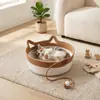 Cama universal para cães e gatos para todas as estações, ninho de animal de estimação tecido de algodão, durável e resistente a arranhões, não solta pelos, tapete para gatos, transfronteiriço