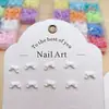 Resina Hielo Transparente Pajarita Hecho a Mano DIY Accesorios Decoraciones para Uñas Pendientes Funda de Teléfono Uñas Portátiles