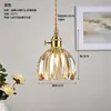 Minimalista Nórdico Sala de Jantar Balcão de Bar Quarto Luminária de Cabeceira Corredor de Entrada Luminária de Varanda Latão Vidro Pequeno Lustre Luxo Leve