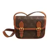 Yozzi 2026 outono inicial nova moda versátil de alta qualidade casual simples bolsa de ombro com textura vintage bolsa transversal