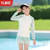 Maiô Infantil para Meninas, Roupa de Banho Duas Peças para Crianças Maiores, Novo Modelo 2026, Roupa de Banho Profissional para Treinamento para Meninas do Ensino Fundamental