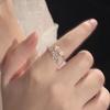 Anillo Vintage Enrollado Multicapa con Textura Anillo de Flor Anillo de Alta Textura de Industria Pesada para Mujer Anillo Frío Superpuesto