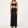 Conjunto de Yoga Europeu e Americano com Sensação de Pele Nu Moda Alta Elasticidade Respirável Esportivo Secagem Rápida Corrida Fitness Roupa de Yoga Feminina 2588