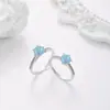 Anillo Popular Transfronterizo de Plata de Ley S925 con Ópalo Europeo y Americano Seis Garras Elegante Simple Nicho Lujo Accesible Anillo Personalización