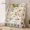 Estantería para Niños, Estante para Libros Ilustrados, Estante de Almacenamiento de Piso para Bebés y Niños, Estante para Juguetes, Librero, Estante de Lectura, Dos en Uno