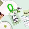 Estojo Deslizante para Cartão de Panda de Desenho Animado com Cordão Retrátil para Cartão de Estudante, Cartão de Refeição, Cartão de Jogo, Cartão de Trabalho, Conjunto de Identidade
