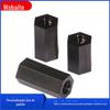 Em estoque coluna de isolamento preto branco hexagonal coluna de isolamento de dupla passagem coluna de isolamento de nylon coluna de suporte de plástico M2-M4
