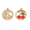 Colgante de Fruta de Verano Esmaltado de Moda y Creativo para DIY Joyería de Aleación Collar Pulsera Encanto Decorativo Venta Caliente Transfronteriza