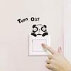 Lindo Panda de Dibujos Animados Ojo Grande Adhesivo para Interruptor Decoración de Pared de Habitación Vidrio Adhesivo Aleatorio MUK4163CP