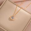 Collar Femenino Popular Moda Falda Collar Pequeño Abanico Con Forma de Abanico Diamante Diamante Completo Colgante Micro-Incrustado Cadena de Clavícula Elegante para Mujeres