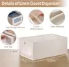 Organizadores y Almacenamiento para Armarios, Contenedores y Cestas de Almacenamiento para Organización, Organizador Plegable con Ventana Transparente para Organizar Ropa, Jeans, Estantes.