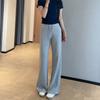 Calça de Fada Caimento Elegante Respirável Amiga da Pele Slim Reta Flare Casual para Mulheres Outono 2025