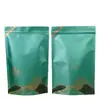 Bolsas Personalizadas para Empaque de Té, Bolsitas de Té Verde Impresas a Medida, Bolsas de Papel Kraft con Base, Bolsas Autocierre con Impresión de Logo
