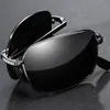 Gafas de Sol de Metal de Moda de Gama Alta para Hombres, Gafas de Sol con Protección Solar para Mujeres, Transmisión en Vivo, Plegables, a Prueba de Radiación, Estilo Popular