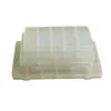 Caja de almacenamiento de plástico con cuentas de 10 compartimentos para tarjetas, caja de plástico con compartimentos transparentes de 15, 18, 20, 24, 32 compartimentos