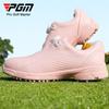Zapatos de golf PGM para mujer, zapatillas deportivas súper impermeables, de charol, antideslizantes, con clavos en la parte inferior y cordones para mujer