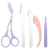Recortador de cejas Seguridad Artefacto antiarañazos para cejas Set de herramientas de tijeras para cejas para que los principiantes comiencen a recortar las cejas