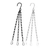 Cadena para Cesta Colgante Negra Blanca Zinc Cadena Colgante Cadena para Maceta Cadena Colgante para Maceta Tres Juegos de Cadenas 4 Cadenas por Juego Cadena con Gancho Doble 60cm