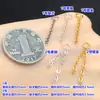 Prata Esterlina S925 Banhada a Ouro Pingente de Corrente com Franja Pingente Cristal Trançado Corda de Mão Colar Acessórios Semi-Acabados DIY