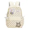 Mochila de Lunares, Mochila de Gran Capacidad Estilo Ins para Chicas de Secundaria y Preparatoria, Mochila de Viaje Elegante para Estudiantes de Primaria