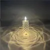 Lámpara de vela rosa LED de imitación Cristal Refracción de luz y sombra nueva lámpara de vela regalo creativo lámpara de utilería para vacaciones
