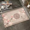 Nueva alfombra de baño de estilo chino con diatomeas, absorbente, de secado rápido y antideslizante.