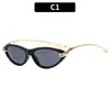 Nuevas Gafas de Sol de Verano para Mujer Estilo Ojo de Gato con Protección Solar, Gafas de Sol con Templo de Nudo de Cuerda de Metal Estilo Europeo y Americano Transfronterizo