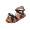Sandalias Romanas para Niñas 2026 Verano Nueva Moda Sandalias con Lazo Sandalias de Tira Cruzada para Niñas Pequeñas Sandalias de Suela Suave