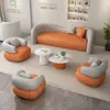 Sofá de Cuero con Forma Inusual para Rascar Gatos Belleza Salón Apartamento Homestay Sofá Mesa de Café Juego Sala de Estar Sofá Impermeable Resistente a los Arañazos