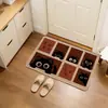 Felpudo de Alfombra para Puerta de Entrada para Uso en el Hogar, Imitación Lino con Base de Goma, Felpudo Antideslizante, Felpudo Resistente a Manchas, Alfombra Anti-Sisal al por Mayor