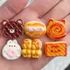 Juguetes de Comida de Dibujos Animados, Conejitos, Ositos, Pan, Galletas, Accesorios de Resina, Pegamento de Crema, Fundas para Teléfonos Móviles, Llaveros, Accesorios para el Cabello, Materiales al por Mayor