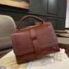 Bolso cuadrado pequeño de piel de vaca de primera capa para mujer, bandolera de cuero de alta calidad para mujer, bolso de mano de cuero curtido vegetal retro transfronterizo 779