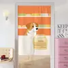 Cortina de Puerta de Dibujos Animados para Uso Doméstico, Cortina Divisoria de Dormitorio, Cortina Divisoria de Cocina y Baño, Cortina de Tela sin Taladro, Media Cortina
