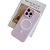Funda Magnética de Color Caramelo con Textura para iPhone16promax Apple 15 Funda para Teléfono Móvil 14 Funda Suave 13 Color Sólido 11