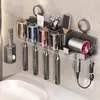 Suporte de secador de cabelo com ventosa Suporte de parede para secador de cabelo no banheiro Suporte de parede para secador de cabelo no banheiro Suporte de enrolar para secador de cabelo Artefato de armazenamento doméstico