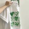 Camiseta de Manga Corta de Verano para Hombre y Mujer Camiseta de Manga Corta Estilo Japonés Antiguo para Mujer Ropa Estilo Hong Kong Camiseta Blanca Versátil de Moda Camiseta de Moda