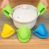 Herramientas de Horneado Silicona Resistente a Altas Temperaturas Clip de Mano Aislante Térmico Antiescaldaduras Antideslizante Horno de Horneado Horno de Microondas Clip para Guante Exportación