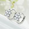 Pendientes de Copo de Nieve Dulces para Mujer, Pendientes de Aro de Estrella de Cinco Puntas Versátiles Simples y Elegantes, Pendientes de Nicho Modernos Estilo Ins