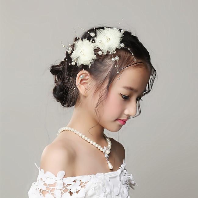 迷茫日用百货花朵珍珠边夹