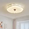 Lámpara de Techo para Dormitorio Estilo Medieval, Pantalla de Tela con Textura de Madera Tallada Retro, Lámpara de Techo para Dormitorio Estilo Crema de Alto Brillo para Proteger la Vista