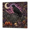 Set de Arte de Pintura de Diamantes DIY de Halloween Transfronterizo con Pegatinas de Perlas, Pintura Decorativa para Colgar en la Pared con Atmósfera Festiva