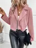 Outono/Inverno 2025 Roupas Femininas Transfronteiriças Desejo Amazon Aliexpress Popular Estilo Europeu e Americano Jaquetas Casacos Curtos Tops de Camurça