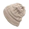 Chapéu de Lã Tricotado em Bambu Feminino Outono e Inverno 2019 Europeu e Americano Mais Vendido no eBay Cor Sólida Touca