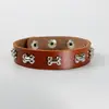 Pulsera de Hueso de Calle Americana Sexy Subcultura Estilo Punk Pulsera Diseño Lindo de Nicho Pulsera de Cuero