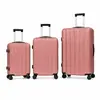 Conjunto de malas Amazon personalizado transfronteiriço com rodas universais, cadeado de combinação, malas de ABS, conjunto de carrinhos de viagem de 3 peças