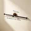 Houtiao madeira vara de pendurar banheiro rack de toalha telescópico varal de parede para secar roupas haste única armazenamento de toalhas e rack de chinelos