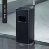 Cenicero de Acero Inoxidable, Papelera Vertical para Entrada de Lobby de Ascensor, con Cenicero, Área de Fumadores, Extintor de Colillas de Cigarrillo, Columna de Ceniza