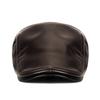 Nuevo Color de Invierno Bloque de Color PU Resistente al Frío y Cálido Gorra Delantera para Hombres, Gorra de Béisbol para Mediana Edad y Personas Mayores, Gorro de Algodón Imitación Cuero con Protección para los Oídos para Ancianos