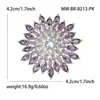 Broche de Girasol Brillante con Circonitas de Imitación Micro-pavimentadas, Pin de Moda y Sencillo para Abrigos y Suéteres, Venta al por Mayor de Fabricante de Joyería