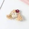 Enfeites Pendentes Frescos e Simples Estilo Coreano, Enchimento de Algodão 3D, Acessórios, Formato de Coração Cisne Palhaço Materiais de Tecido Feitos à Mão, Acessórios de Broche
